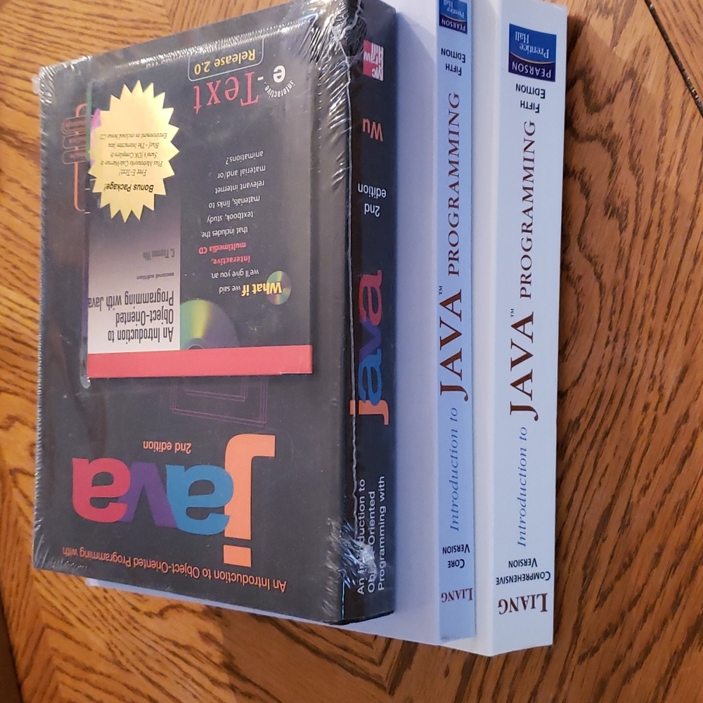 3 Java Programming Textbooks New (make reasonable offer)